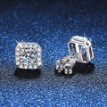 Real 0.5-1 Carat D Color Moissanite Stud Earrings For Women 100% 925 Sterling Silver Sparkling Earring Wedding Jewelry