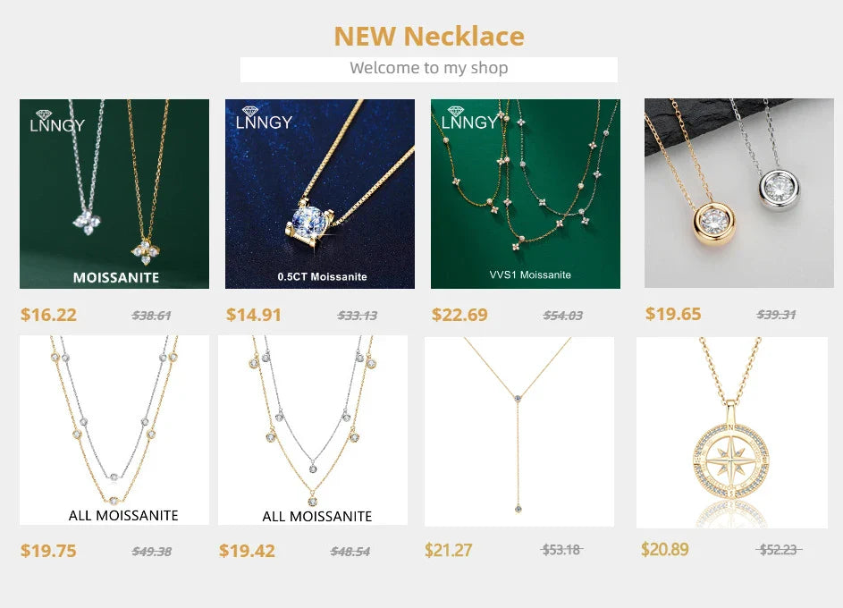 2.2mm Moissanite 925 Sterling Silver Cross Pendant Necklace Stainless Steel Rollo Chain for Men Fashion Party Daily Gift