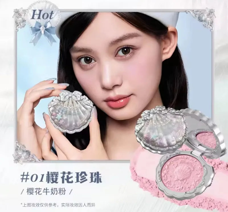 Shell Jewelry Gift Set Makeup Kit Full Professional Lip Gloss Highlighter Blush Baked Powder 10pcs Kits