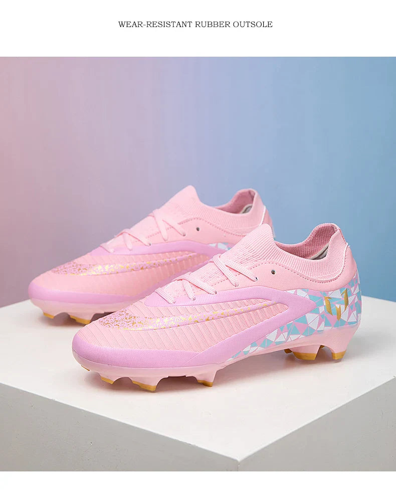 New Kid Match Boys Football Boots Sports Shoes Match Soccer Shoes Outdoor Sneakers Professional Non-Slip Comfortable Unisex