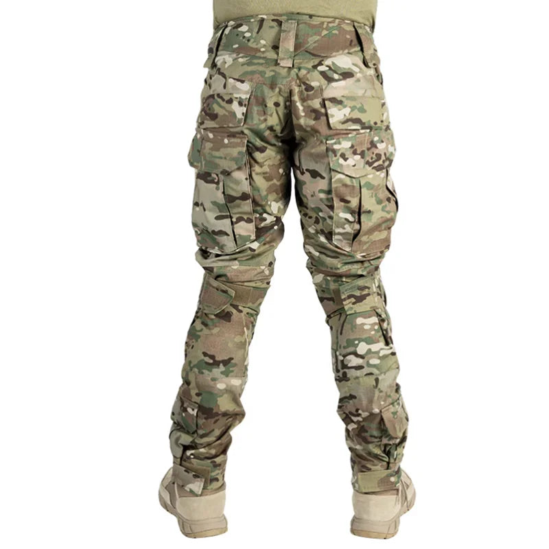 Outdoor Combat Pants +Knee Pads Tactical Cargo Pants Men Trousers Hunting Pants Camping Camo Multicam Workwear Trekking Clothes