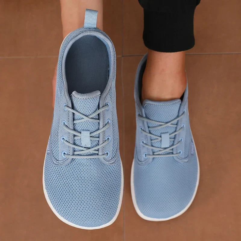 Wide Toe Men Shoes Breathable Knitted Mesh Comfortable Barefoot Shoes Casual Versatile Soft Sole Wide Last Shoes Walking Shoes