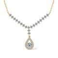 3.38CT Moissanite Necklaces for Women 100% Real Silver Chain 925 Pandant Lab Diamond Luxury Wedding Party Jewelry