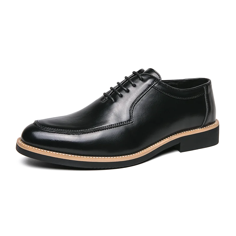 Hot Selling Pointed Dress Shoes Europe America Casual Versatile Men's Low Top Shoes High-end Banquet Office Men's Business Shoes