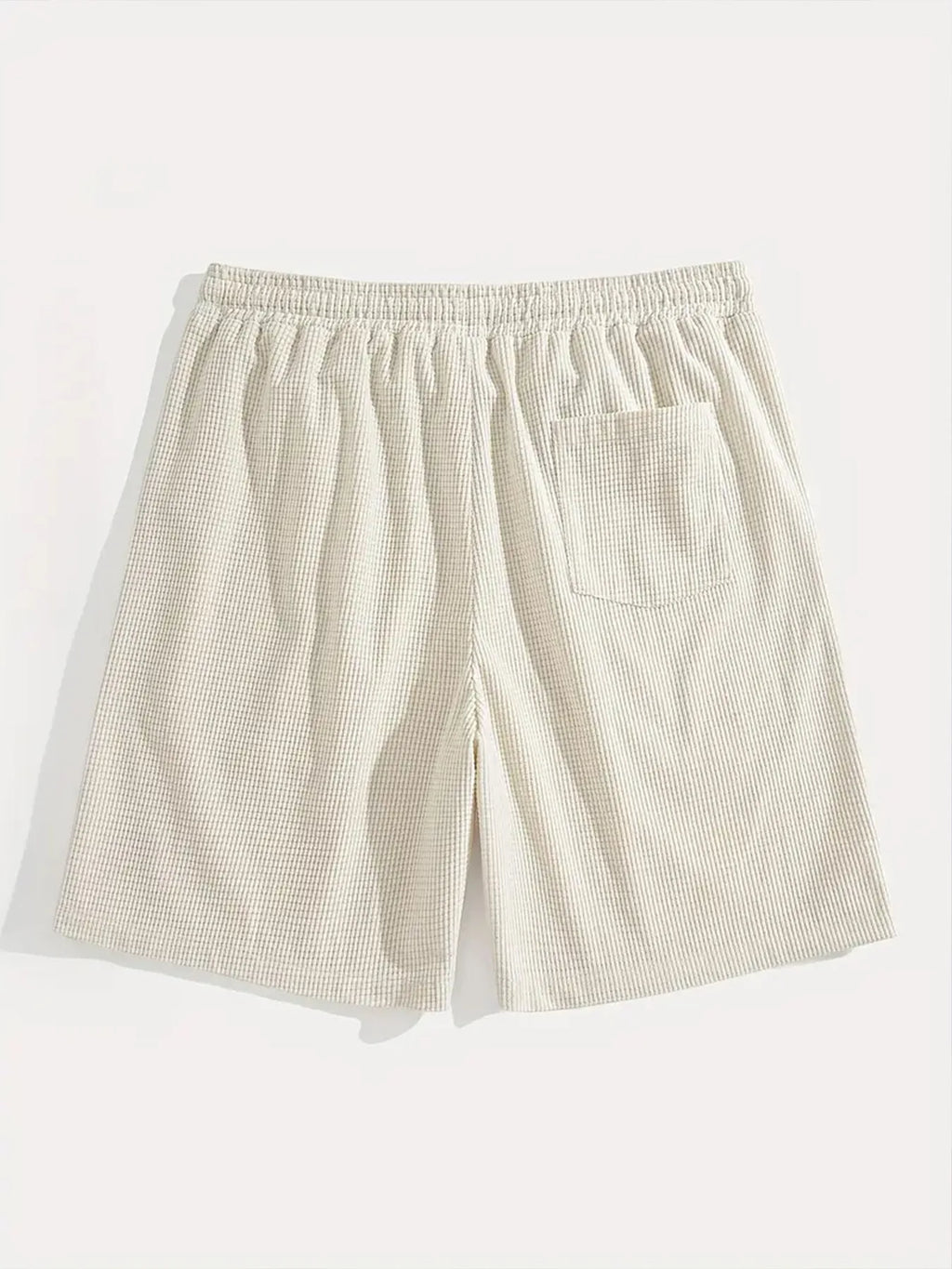 Men's Waffle Texture Shorts Summer Casual Sports Plus Size Loose Fit Knee-Length Shorts Male Oversized Streetwear Beach Pants