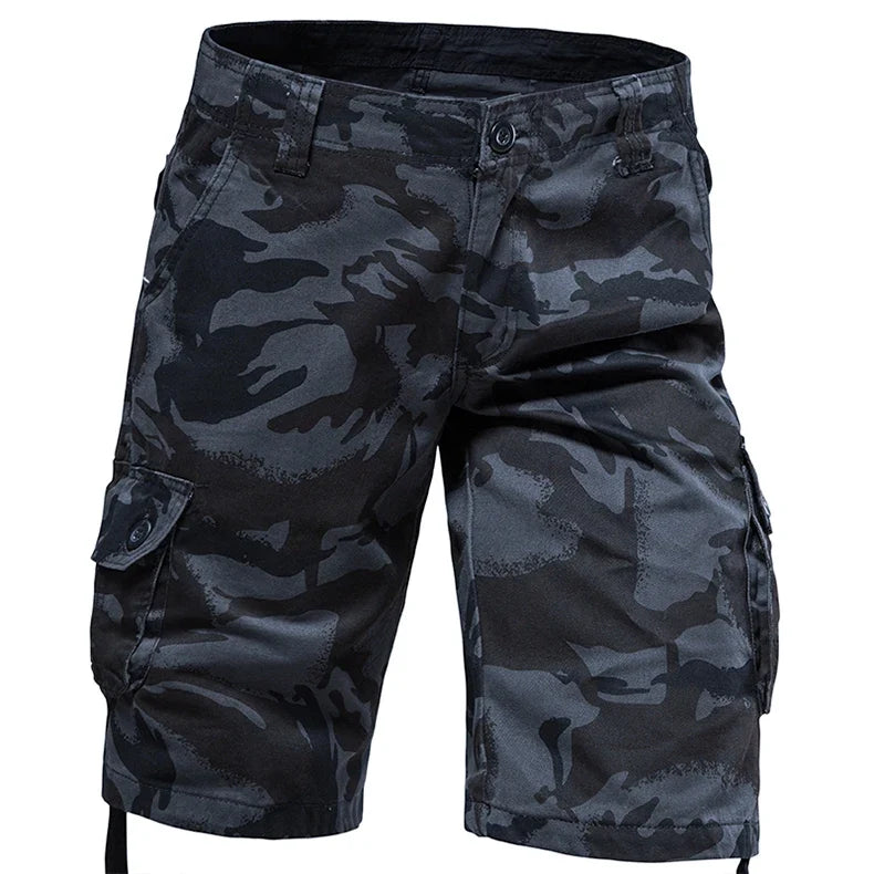 Mens Camo Shorts Men Camouflage Overalls Loose Casual Outdoor Sports Half Pants Side Pocket Cotton Comfortable Shorts