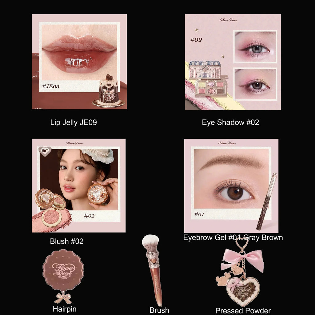 Little Angel Collection Makeup Gift Box Eyeshadow Blush Cream Matte Lipstick Highlighter Full Kit All In One
