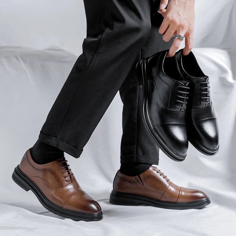 Brand Men Genuine Leather Shoes Black Wedding Bride For Formal Party Dress OEM Italian Men Shoes Casual Soft Casual Shoes