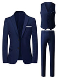 New Arrival Men's 3-Piece Suit Slim Fit Formal Set – Perfect for Wedding, Party, Business, Prom & All Formal Occasions