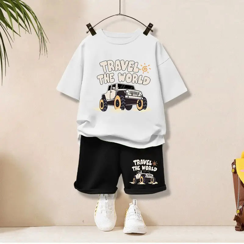 Clothes Letter Printed T-Shirts And Shorts