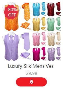 Green Suit Vest Men Paisley Waistcoat Plaid Silk Tie Handkerchief Cufflinks for Wedding Summer Vests Tuxedo MJ-2004 Barry.Wang