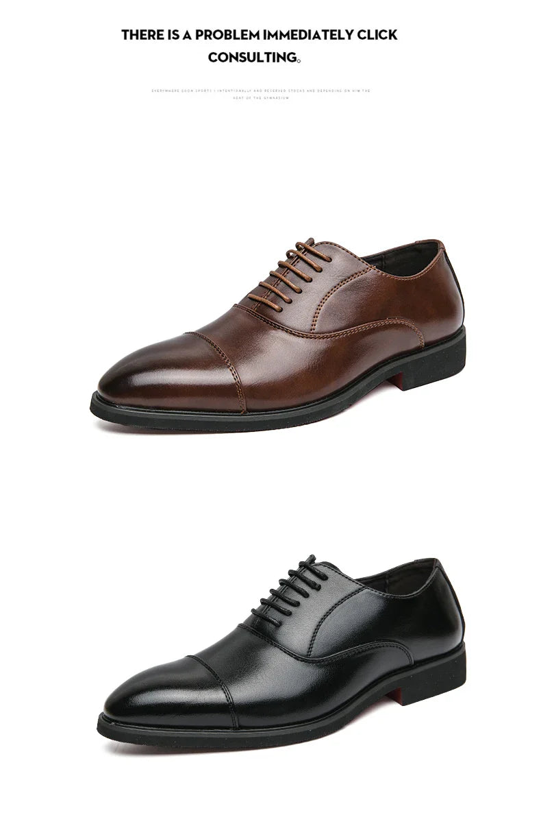 Mens Formal Oxford Shoes Business Leather Dress Shoes for Wedding Size 47 48