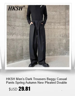 Autumn Winter New Men's Tide Original Design Techwear High Street Fashion Trend Vintage Jacket Chic Casual Coats Ins HK6132