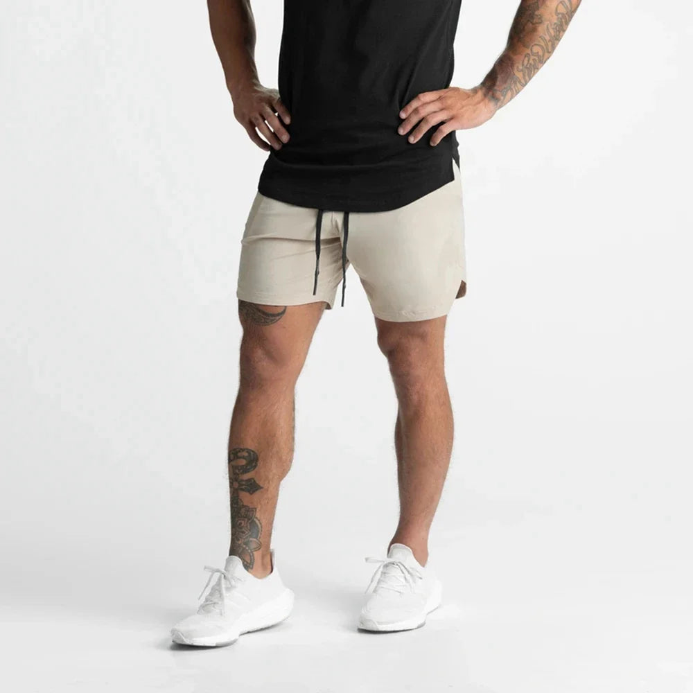 Mens Workout Fitness Shorts Camo Thin Style Breathable Jogger Gym Bodybuilding Quick Dry Running Shorts Zipper Phone Pockets