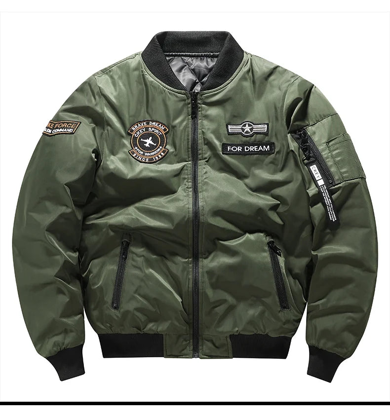 Large Size 7XL Winter Military tactical Male Army MA-1 Flight Bomber Jacket Baseball Varsity College Pilot Air Force Coat Men