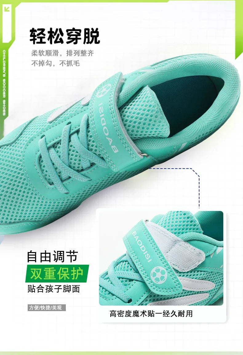 Kids Soccer Shoes FG/TF School Football Boots Boys Girls Cleats Grass Sneakers Child Outdoor Athletic Training Sports Footwear