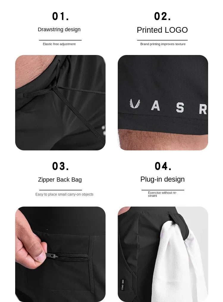Men's Summer Quick Dry Basketball Casual Shorts Running Sports Gym Fitness Bodybuilding Jogger Short Pants Sweatpants Male