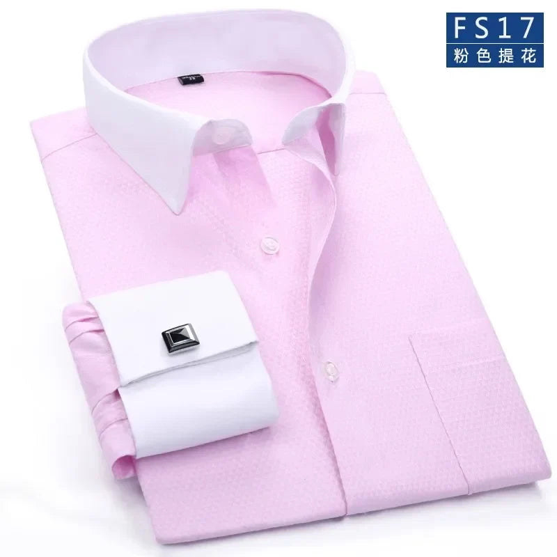 Men's Business Dress Long Sleeve Shirt