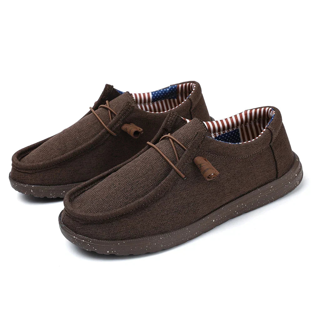 Plus Size Men's Solid Color Breathable Slip On Classic Loafer Shoes Comfy Casual Durable Lightweight Walking Shoes