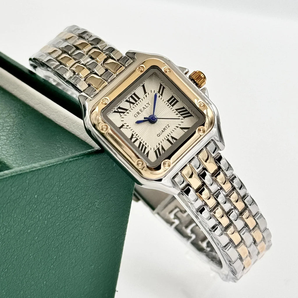 2026 Fashion Women Watch Calendar Stainless Steel Luxury Ladies Quartz Watches Business Female Clock (Without Box）