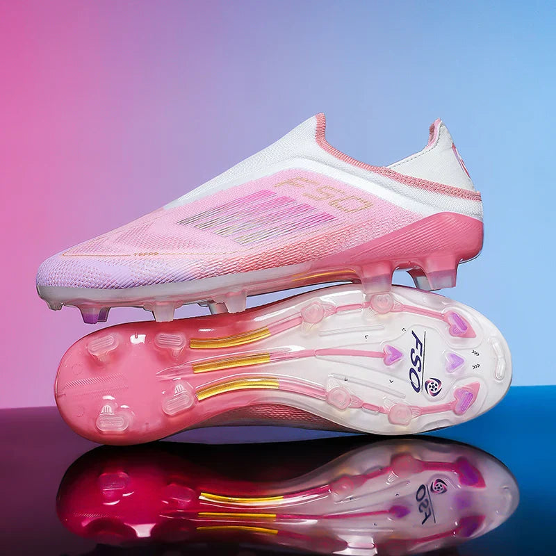Men Training Soccer Shoes FG Breathable Drop Shipping Match Sport Cleats Football Boots Ultralight Long Spikes Indoor Sneakers