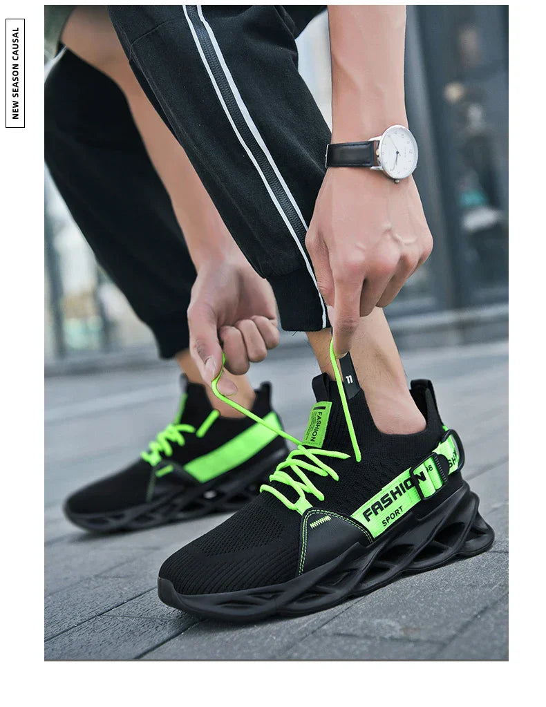 Sneakers Men Mesh Breathable Casual Men Shoes Unisex Light Soft Thick Sole Hole Couple Shoes Athletic Sneakers Women Shoes