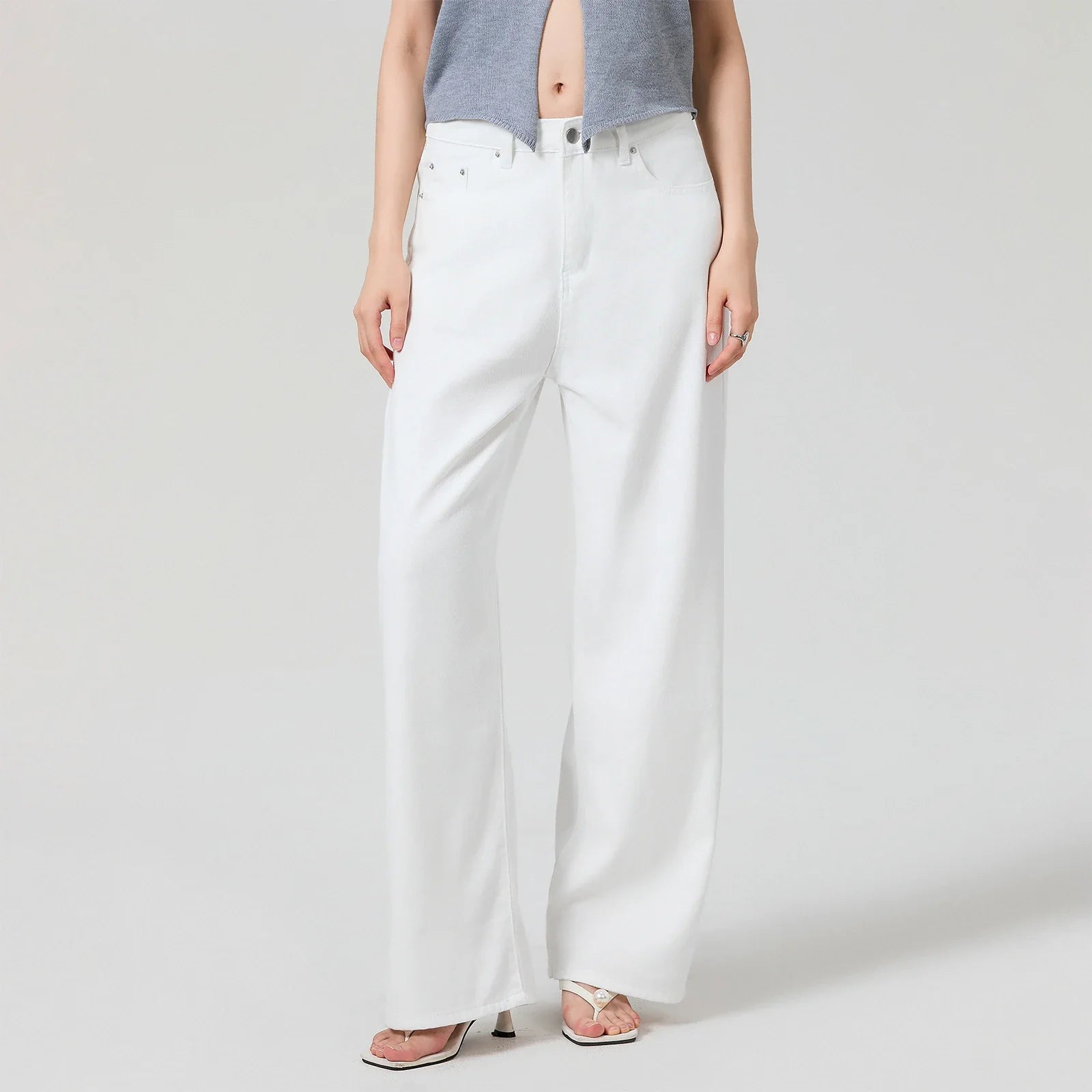Women Solid Color Loose Long Pants