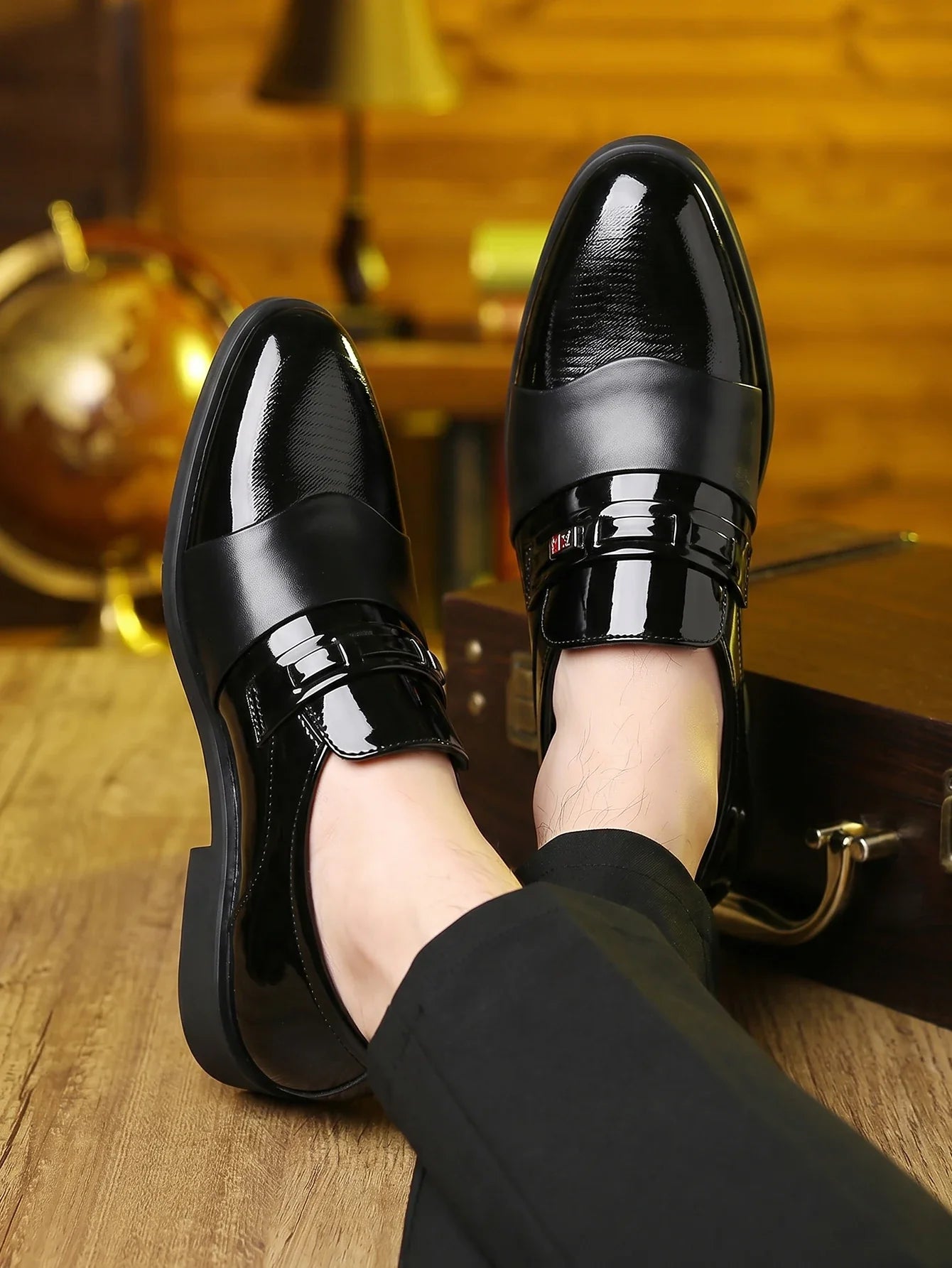 New men's formal leather Shoes Casual business non slip footwear Fashion minimalist work shoes Comfortable male