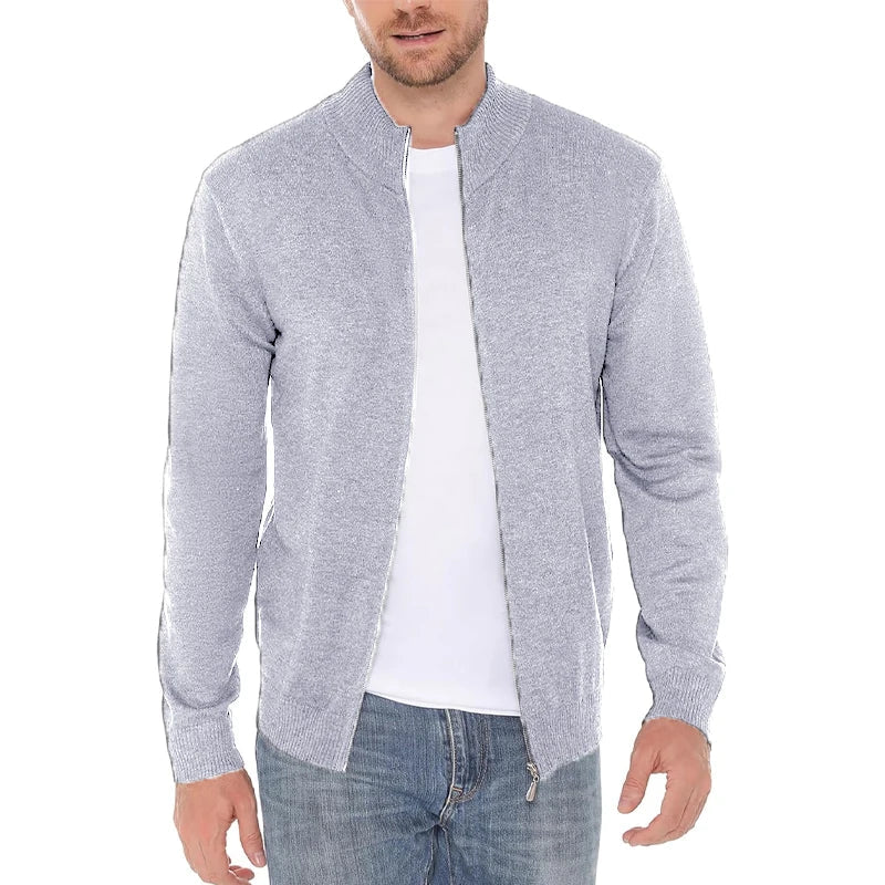Animal Game Men's Zipper SweatCoats Casual Cardigan Sweaters Stand Cold Blouse Knitwear Winter Outdoor Jumper Warm Streetwear