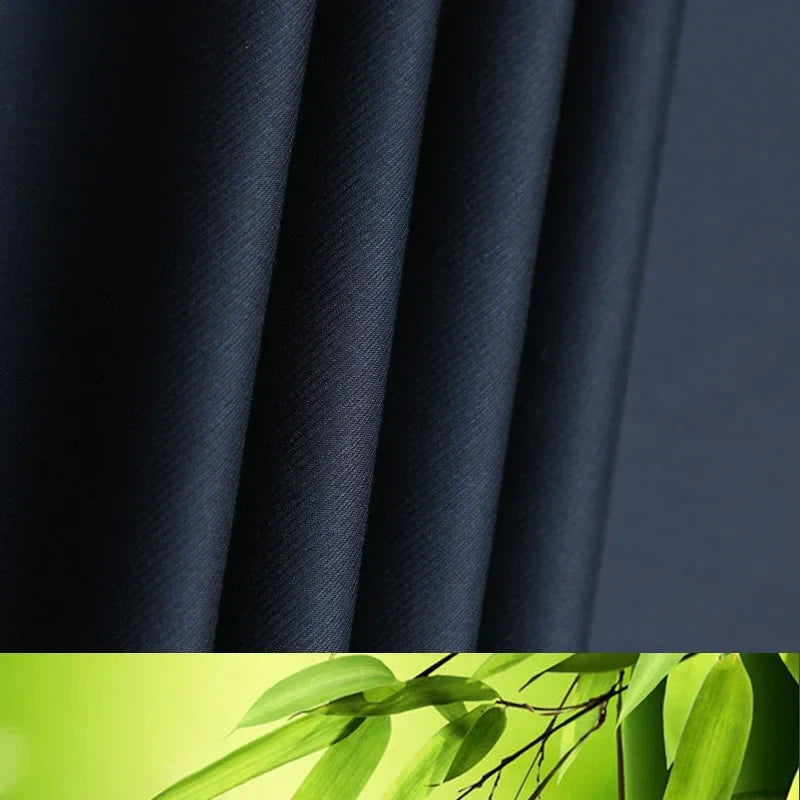 Bamboo Fiber Luxury Straight Pants Men Formal Suit Trouser