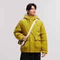Down Jacket Men 2024 Winter New Large Pocket Workwear Coat Loose Hooded Top Fashion Raglan Sleeve Down Jacket