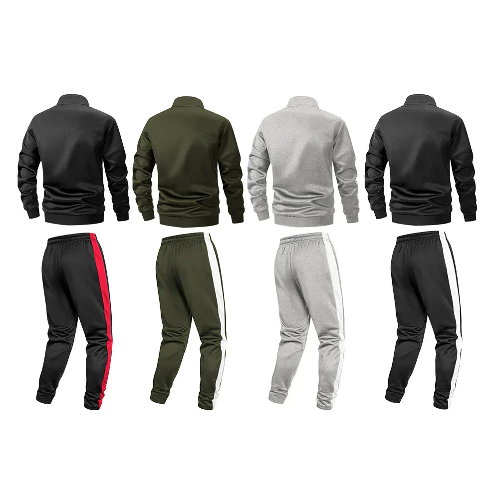 Men Sport Suit Two People Fitness Pattern Print Training Jogging Fitness Set 2 Pieces Autumn and Winter Tracksuit Sportswear