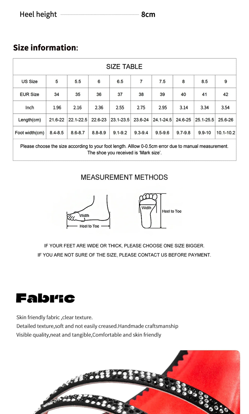 Women's High Heels Simple with Diamond Design Fine Workmanship Versatile Women's Sandals