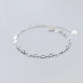 Authentic 925 Sterling Silver Simple Hearts Bracelet for Women Gift Fashion Adjustable Link Chain Bracelet Fine Jewelry