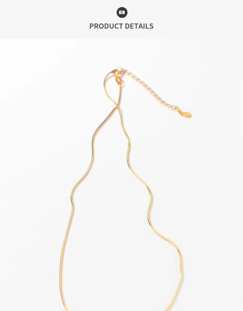 Classic Basic Chain 100% 925 Sterling Silver Lobster Clasp Adjustable Necklace for Women Snake Bone Chain Fine Jewelry