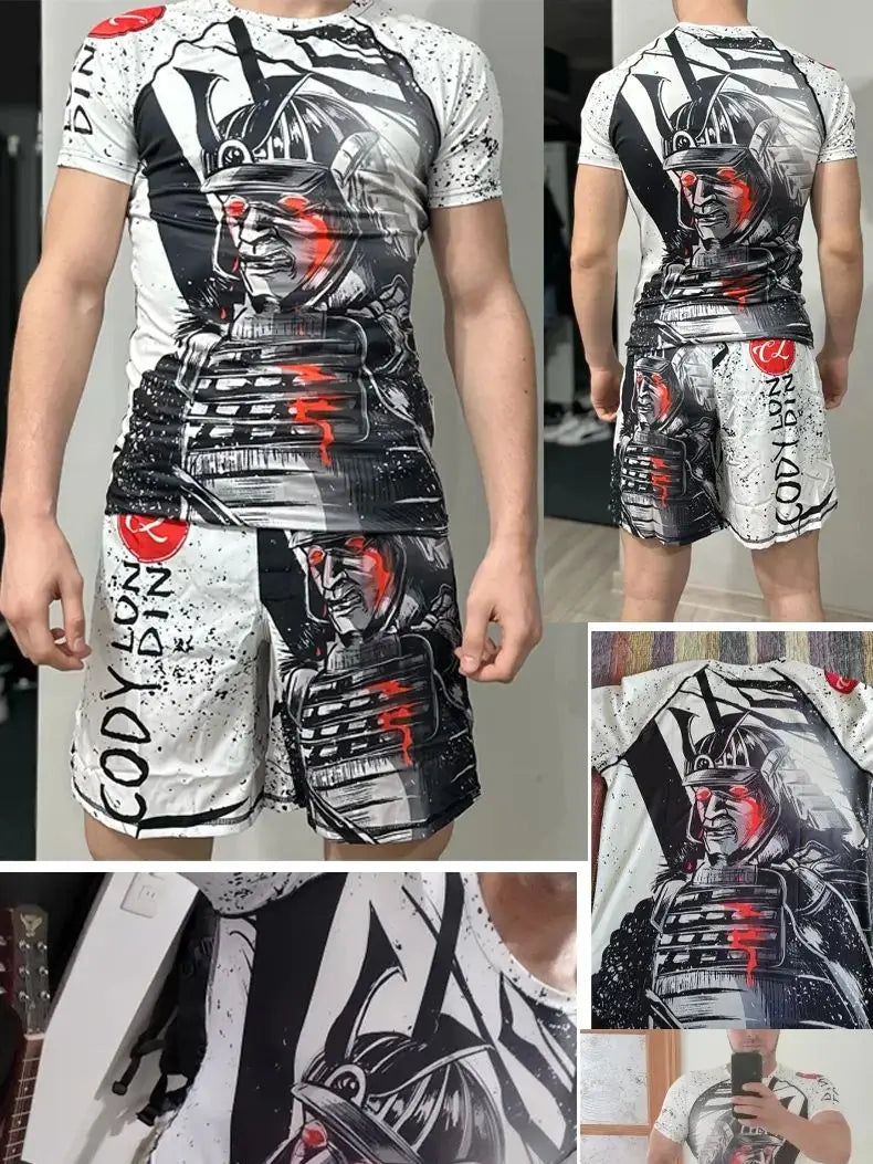 Men Cool Fighting Wear Jiu Jitsu BJJ Boxing Rashguard Custom Grappling Kicboxing Club Uniforms Compression Gym Tees