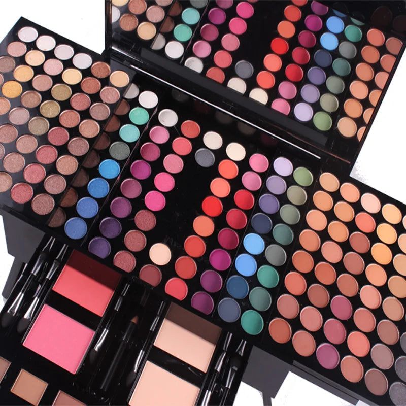 180 Color Piano Case Eye Shadow Powder Blusher Set Makeup Plate Multi-Function Makeup Box Gift Durable And Portable