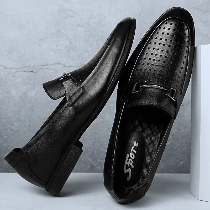 Italy Luxury Brand Fashion Men Casual Shoes Loafer Shoes Men Genuine Leather Slip-on Formal Shoes Moccasins Handmade Man Shoes