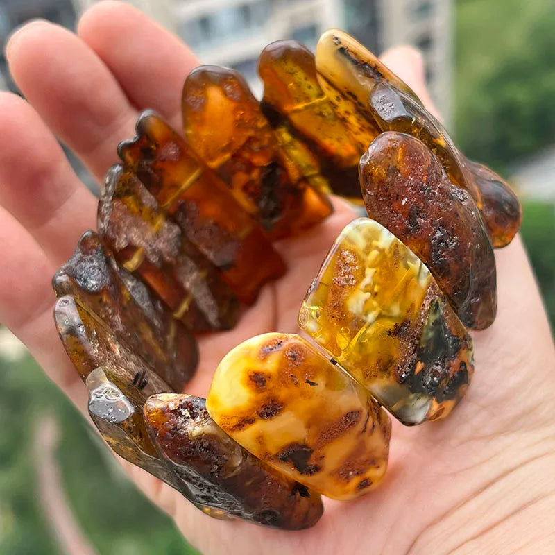 New Amber Bracelet&Bangle for Unisex Gogerous Gift 100% Natural Genuine Bead Factory Baltic Stone Europe Unique Jewelry Supplier