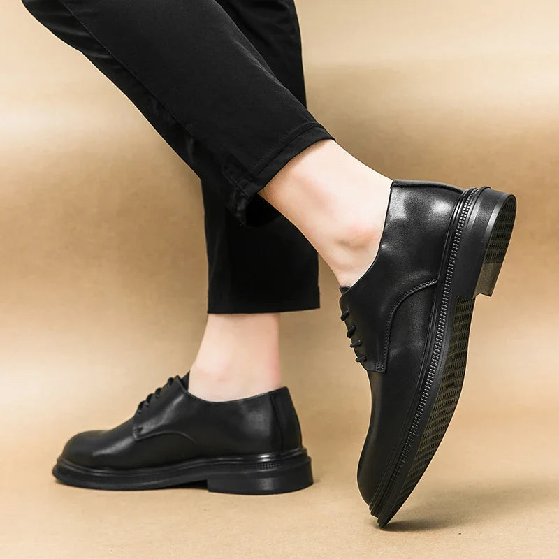 Fashion Men Brogue Oxford Shoes British Style Casual Shoes PU Leather Formal Dress Footwear Man Outdoor Sneakers Business Shoes