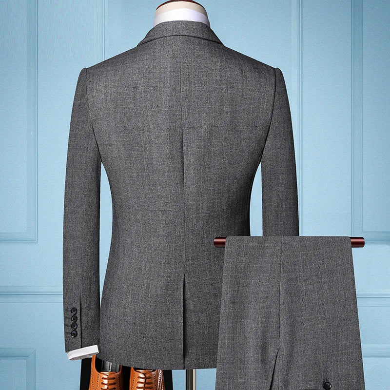 Suit  Men's Fashionable Business Banquet, Trendy Singer, Grid Host, Casual Wedding Banquet Dress, Male Star Performance Suit
