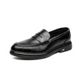 Men's Classic Leather Casual Shoes With Anti-Slip Thick Sole  Outdoor Walking Shoe  Pointed  Toe Comfortable And Durable Loafers