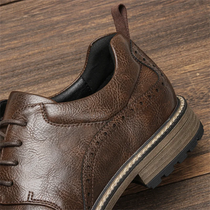 40~46 Leather Shoes Men Fashion Brand Comfortable 2024 Casual Shoes Men