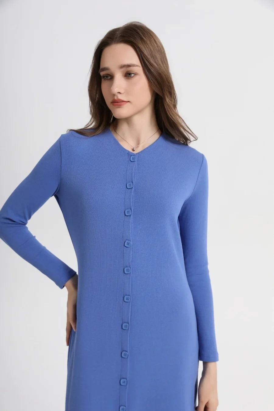 2025 summer woman dress comfortable ribbing maxi button dress  lady clothes
