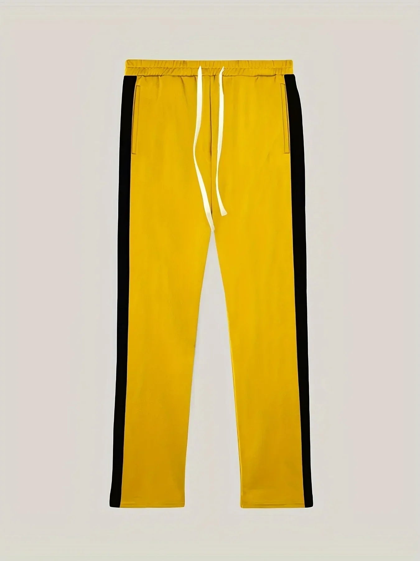 2025 Spring Autumn Men's 2-Piece Set Color Blocking Zipper Stand Collar Casual Sports Jacket Sweatshirt Trousers Suit