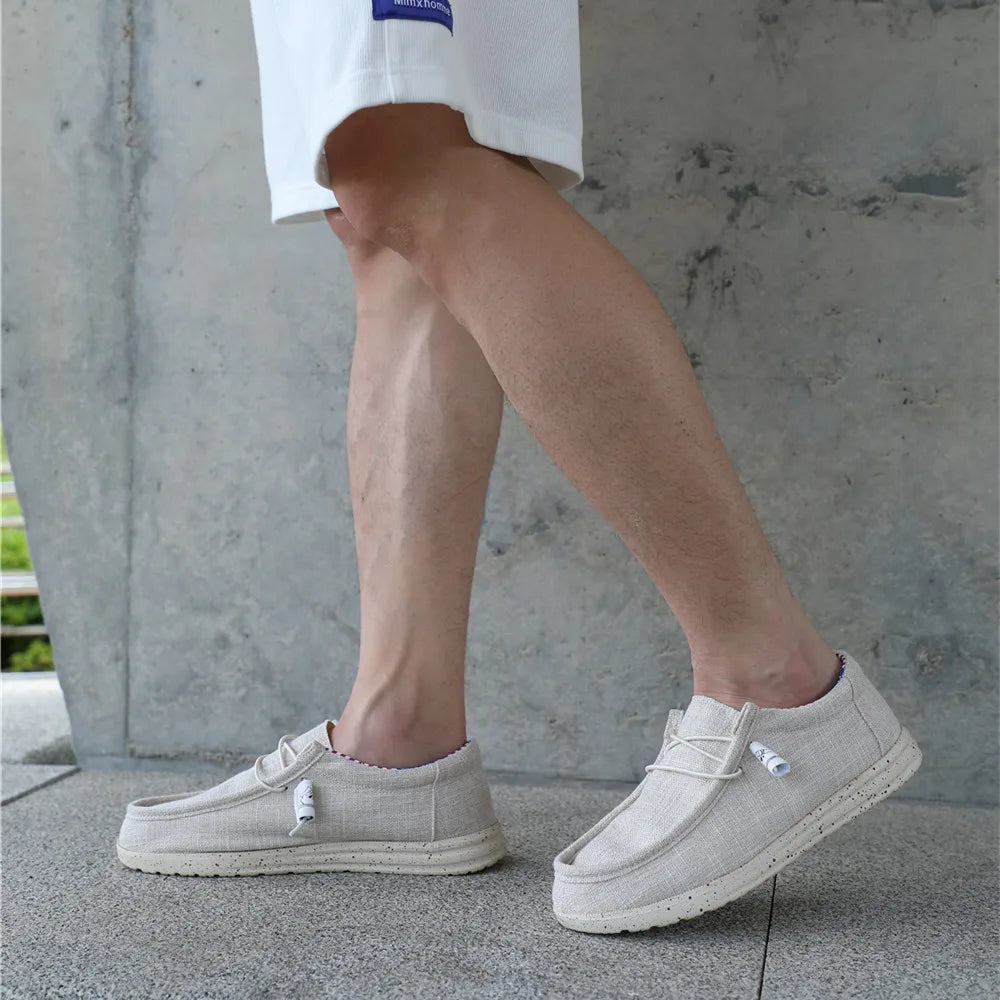 Plus Size Men's Solid Color Breathable Slip On Classic Loafer Shoes Comfy Casual Durable Lightweight Walking Shoes