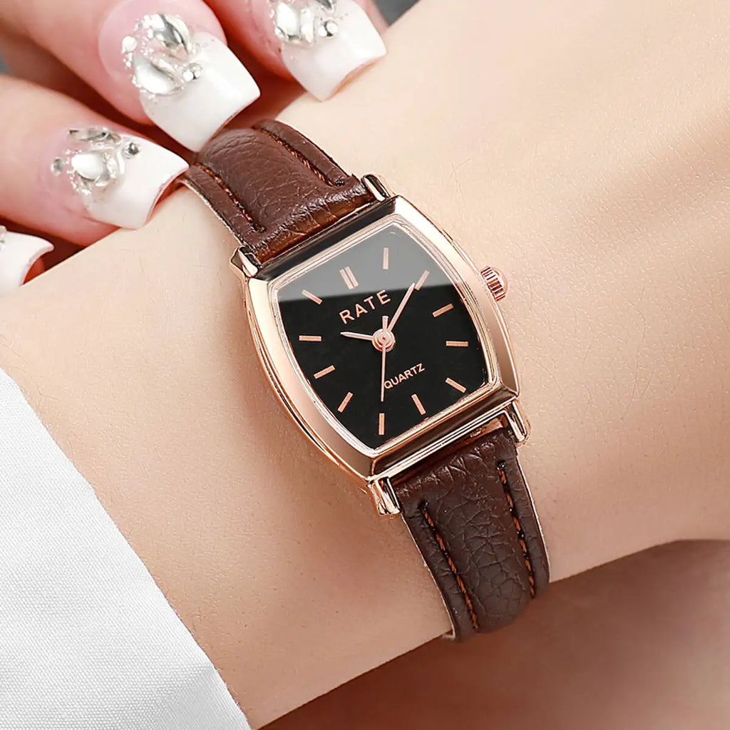 Fashion Women Watches Casual Small Dial Leather Strap Womens Quartz Watch Reloj Mujer Girls Clock（Without Box）