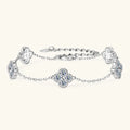 2025 New 925 Silver Flower Clover Bracelet Moissanite 3mm for Women 18k Gold Plated Fine Jewelry Certified Lab Diamond D-E