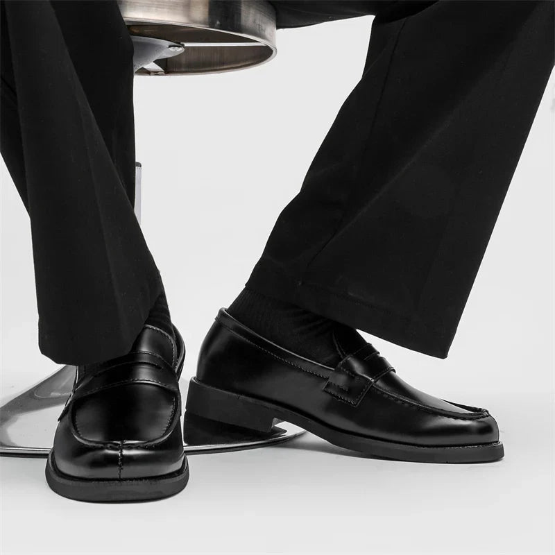 Handmade Casual Shoes Hot-selling Slip-on Flats Leather Mens Dress Loafers Luxury Comfy Moccasins Male Walking Business Shoes