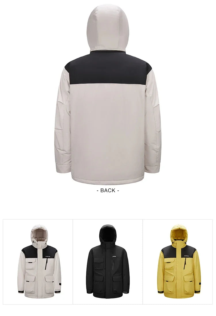 Down Jacket Men 2024 Winter New Rainproof, Windproof, Oil-Proof Stain-Resistant Goose Down Coat Down Jacket